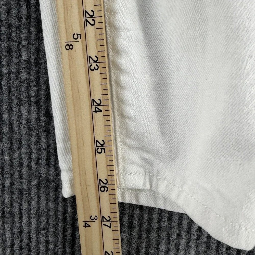 Old Navy High Rise Straight White Jeans Womens 24 Plus Size Stretch